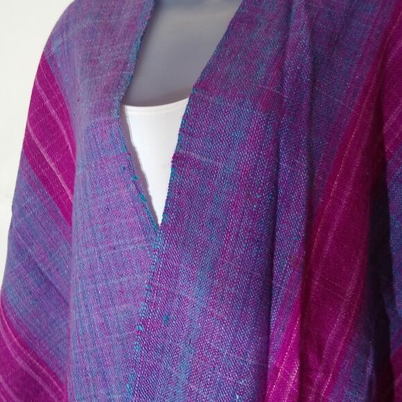 Ladies Ponchos Capes Scarf Winter Jewel tone Thick Warm Scarves Shawls - Picture 2 of 4